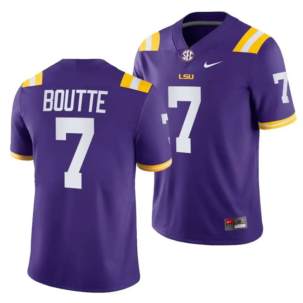 Men's LSU Tigers Kayshon Boutte #7 Award Purple NCAA Football Jersey